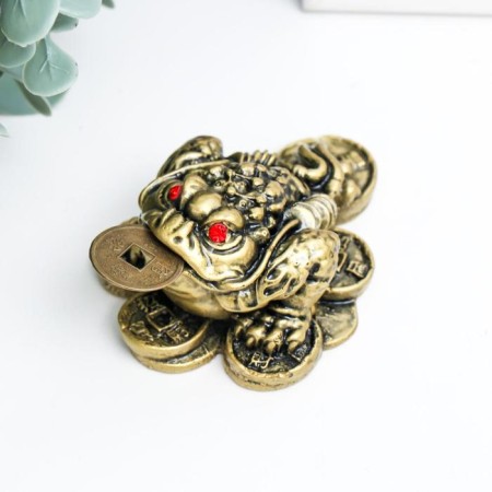 NECKE Bronze "Toad on Coins" 4 x 7 x 5.5 cm-3