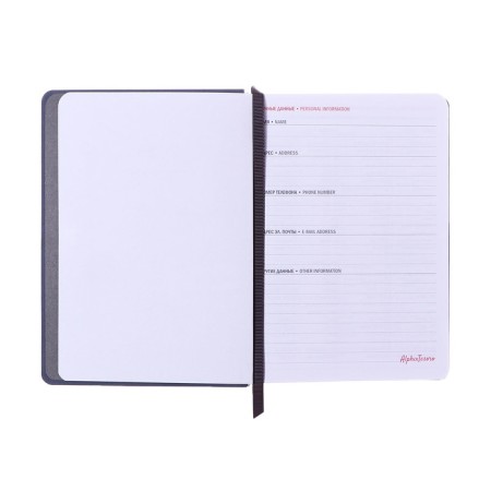 Dated diary of 2025, A6+, 176 sheets "Lyon", solid cover, pancake embossing, with liesa, block 80 g/m2, gray-4