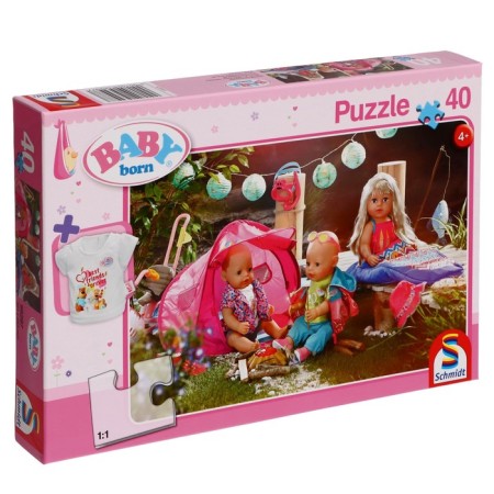 Puzzle Baby "In the campsite", with a gift, 40 elements