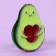 Metal icon "Avocado" 1.6 x 2.2cm