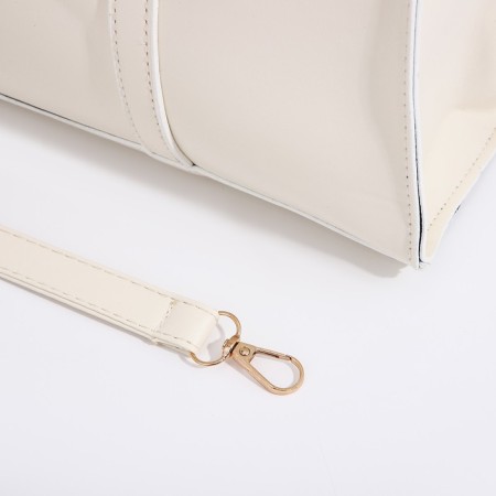 Bag Female Tout with zipper, milk color-5