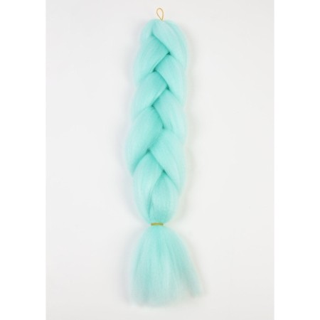 Zumba Kanecalon is monophonic, corrugated, 60 cm, 100 g, pale blue color (#ay25)-4