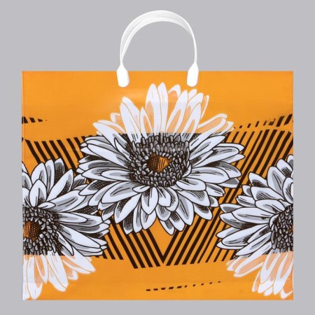 Package "Assorted Flowers", polyethylene with a plastic handle, mix 100 μm 38 x 35 cm-9