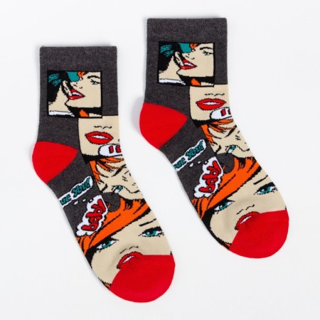Women's socks, dark gray color, size 23-25-1