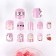 Children's false nails "Milahi", 12 pcs, a set with a bracelet and hairpins
