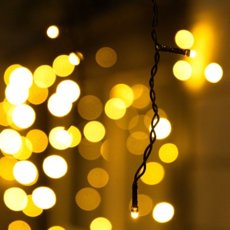 Garland "fringe" 25 × 0.7 m, IP44, UMS, dark thread, 450 LED, glow warm white, 220 V-2