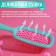 The comb is massage, wide, ventilated, 8.5 × 20.5 cm, PVC box, turquoise/pink color