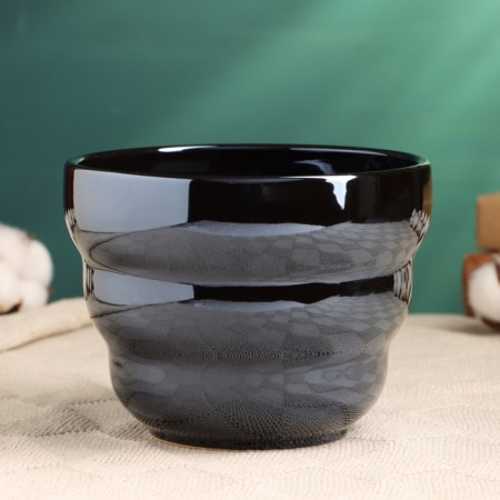 Kashpo "Helena" black, 14x14x11cm-1