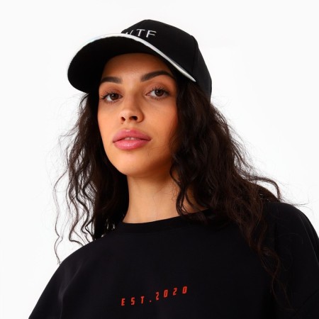 Women's cap wtf, black color, rr 56-8