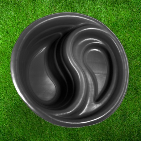 Garden plastic pond "Yin-yang", 80 l, black-2