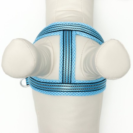 Super-furry harness with reflective firmware, size m, girth 32-63 cm, blue-5