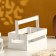 Wooden Kashpo 24.5 × 13.5 × 9 cm "Two Light", two -string, white give beautifully