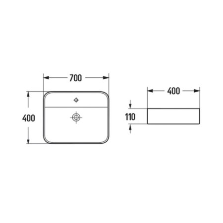 Haller shell Comforty 78574-70, rectangular, white color, 70 cm-5