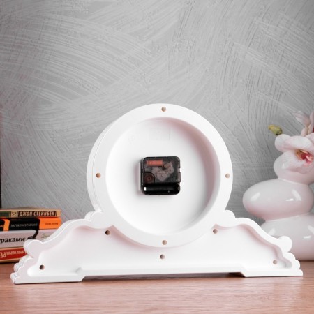 Table watches "Vita", silent, 43 x 25 cm, white body with gold-1