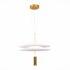 Люстра подвесная St Luce. SL6101.203.01. Isola. 1х10 Вт, LED, 3000K, 600 Lm, 50х50х90 см, цвет золотистый