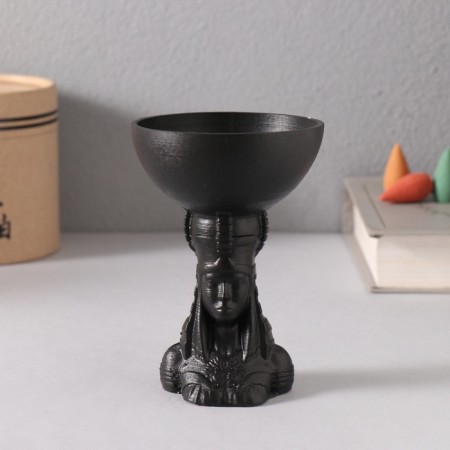 Stand for incense "" Egyptian "height 10cm, diameter 7cm black-1