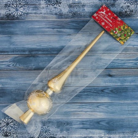 Tips "Patterned Snowflake" 28 cm, gold-1