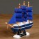 Souvenir small "Stratford" souvenir ship, sides blue with a white strip, blue sails, 4 × 16.5 × 16 cm