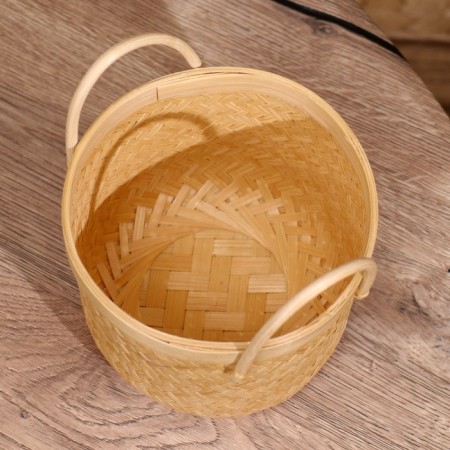 Wicker basket, from bamboo 15x15x20 cm-4