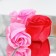Soap roses, pink and red, set 4 pcs.