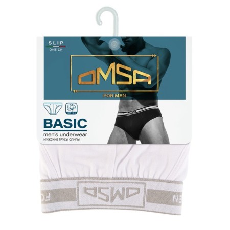 Panties Slips men's Omsa 1224, size 46, Bianco color-2