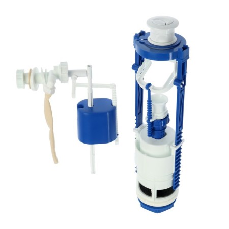Reinforcement for flush tanks "RBM" AS-11.1, with a lateral flat bottom valve, Belaya button
