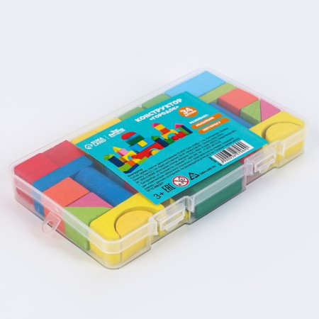 Designer "Gorodok", in a plastic case, cube: 1.9 × 1.9 cm-5