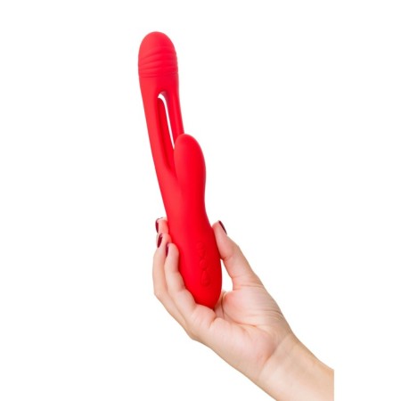 Vibro -roller with the Jos Patti Moving Language, 24 cm, silicone, red color-8