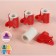 Thermograms with crab, d = 3.8 cm, 4 pcs, red color