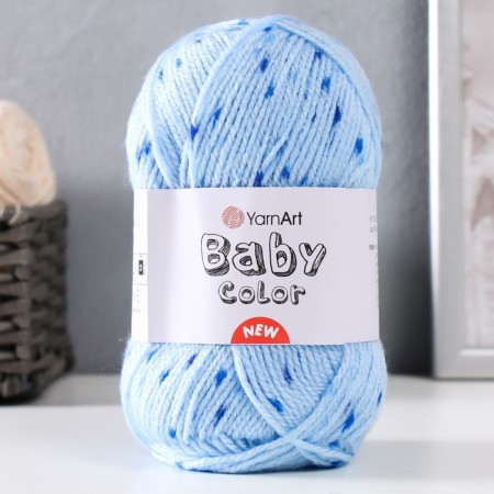 Yarn "Baby Color" 100% acrylic 150m/50g (207 Blue/Krap)