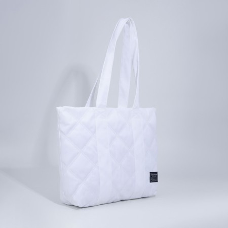 Zipper bag with lightning, white color-3
