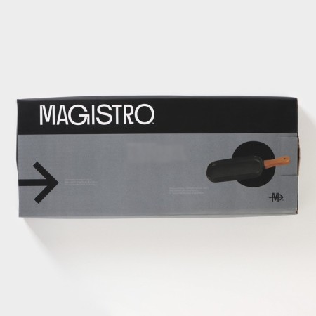 Porcelain dish for serving with bamboo handle Magistro "Galaxy", 29 × 12 × 2.2 cm, black color-5