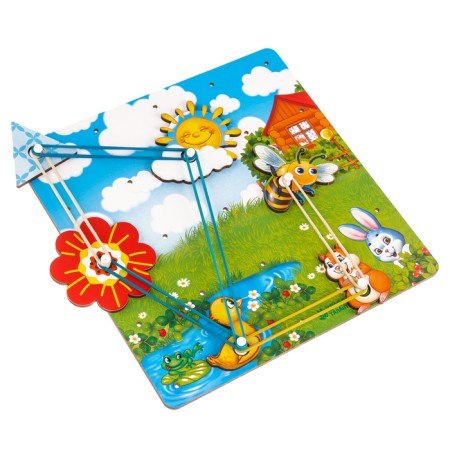 Board game. Geobard with add. elements "Polyanka" 20x20 cm-3