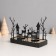 Climber Metal, wood on 2 candles "deer and houses" d = 4 cm 7.5x18x14 cm