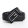 Male belt, width 3.5 cm, buckle machine, black color