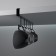 Kitchen holder suspended for 6 objects of the share, 1.5 × 26 × 7 cm, black color