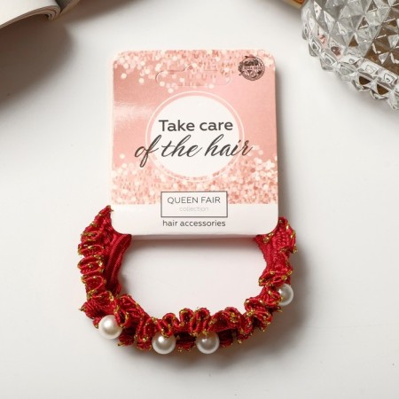 Hair gum "Mika" red