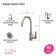 IDDIS Cuba kitchen mixer with a filtered water channel, Satin color