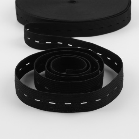 Elevard perforated, 20 mm, 25 m, black color