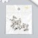 Decor for creativity Metal "Krabik" set 6 pcs silver 1.6x2.3 cm