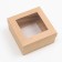 The box is folding, the lid is, with a window, craft, 10 x 10 x 5 cm