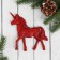 Christmas tree decoration "Unicorn Brill" (set 2 pcs) 7x11 cm, mix