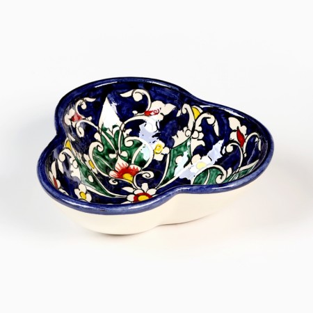 Salennik Rishtan ceramics "Flowers", 13 cm,
