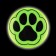 The reflective icon "Paw", D = 5.8 cm, color mix