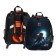 School backpack 38 x 30 x 16 cm, ergonomic back, Stavia "Cosmonaut", black
