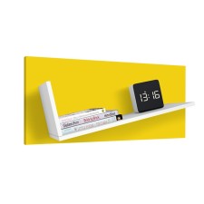 Полка Polini kids Mirum 5Y 800, цвет белый-желтый