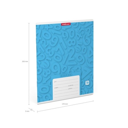 Notebook 18 sheets cell "Typographic. Figures", cardboard cover, mix-8
