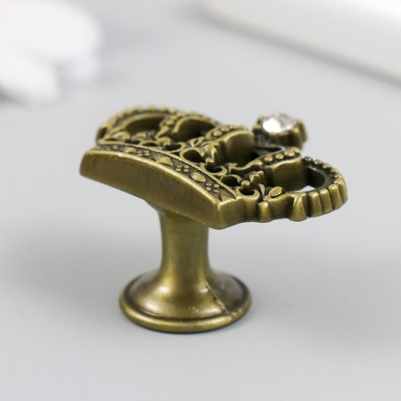 Pen for the casket metal "Crown" rhinestone, aged bronze 4.5x3.2x2.6 cm-1