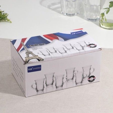 A set of glasses, glass, d = 8 cm, h = 10 cm, 260 ml, 6 pcs-3