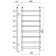 Water heated towel rail Domoterm "Stefano", P8, 8 crossbars, 400 x 800 mm, bronze